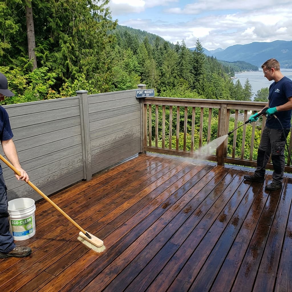 Deck & Fence Cleaning in Port Moody: How to Avoid Damage to Wood and Composite Materials
