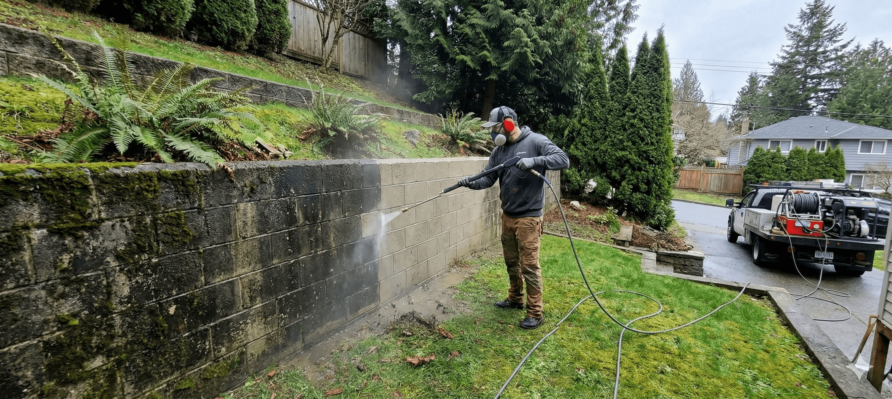 Retaining Wall Cleaning in Coquitlam: What Homeowners Need to Know Before Booking