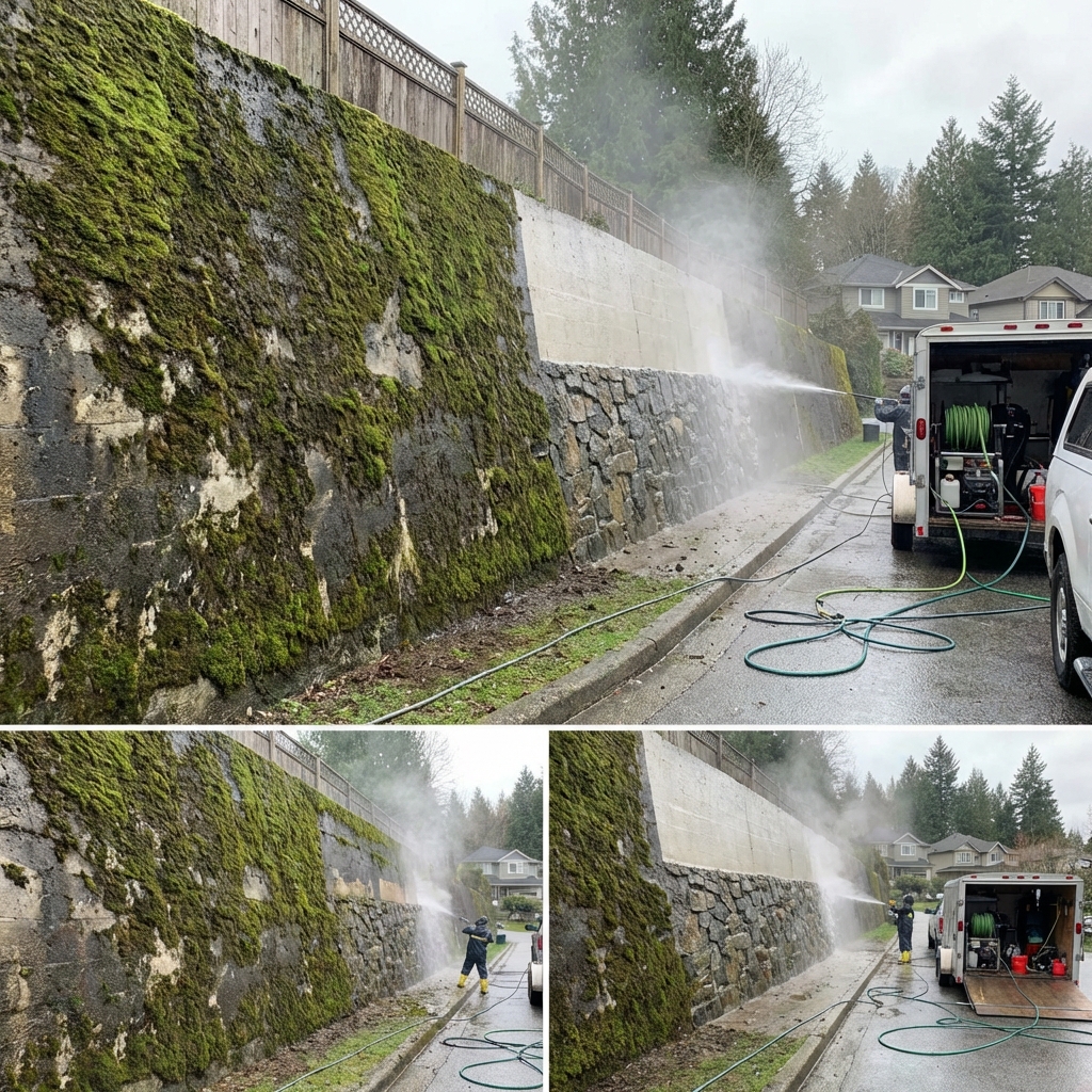 Retaining Wall Cleaning in Coquitlam: A Commonly Overlooked Exterior Maintenance Task