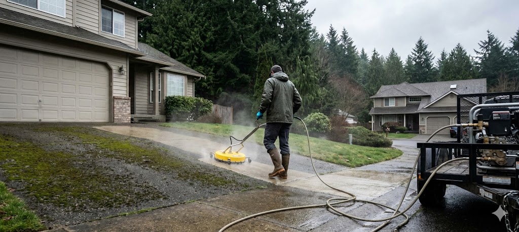 Professional Driveway Pressure Washing Service